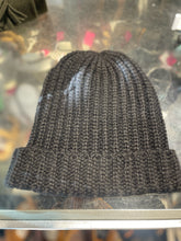 Load image into Gallery viewer, Erica Tanov NWT! Black Alpaca blend beanie Hat
