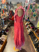 Load image into Gallery viewer, Ulla Johnson Red &amp; white Cotton eyelet Tie front maxi Dress, Size 8
