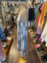 Load image into Gallery viewer, INIZIO Grey &amp; White Linen Tie Dye Sleeveless NWT Dress
