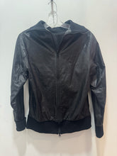 Load image into Gallery viewer, Y-3 Black Leather high collar Zip front Jacket, Size M
