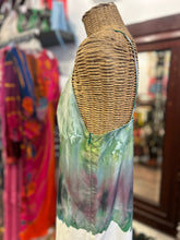 Load image into Gallery viewer, Acne Studios green, purple, &amp; white Viscose water color Tank midi Dress
