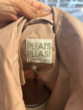Load image into Gallery viewer, Pleats Please Tan Nylon trench style Button up Jacket, Size M New w/tags
