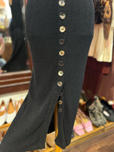 Load image into Gallery viewer, Enza Costa Black cotton &amp; nylon button down Sleeveless Dress
