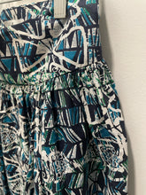 Load image into Gallery viewer, Sika x Anthropologie white/blue Cotton Abstract Maxi Skirt, Size 8
