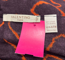 Load image into Gallery viewer, Valentino Purple &amp; orange Cotton Blend Circles Scarf
