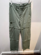 Load image into Gallery viewer, Pistola Green Cotton Cargo w/ Zippers Pant, Size 25
