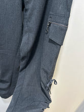 Load image into Gallery viewer, Cop Copine dark grey Poly Blend zippers scrunch tie detail stretch waist Pant, Size 38
