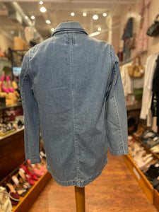 Pepe Jeans Light Wash Front Pocket Cotton Blazer, Size XS