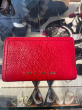 Load image into Gallery viewer, Marc Jacobs Red Leather Pebbled  Small gold accent Wallet
