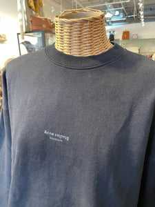 Acne Studios Black Cotton Oversized Sweatshirt, Size XXS