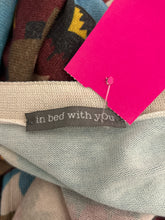 Load image into Gallery viewer, in bed with you Blue multi Cotton &amp; Silk Floral Button up long sleeve Sweater
