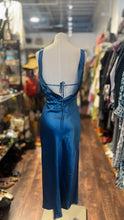 Load image into Gallery viewer, NICHOLAS Teal Sateen sleeveless evening Dress
