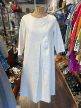 Load image into Gallery viewer, Erica Tanov off beige Cotton Longsleeve frayed Dress, Size 1=Small
