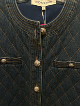 Load image into Gallery viewer, Veronica Beard Blue Cotton Quilted denim NWT Jacket, Size L
