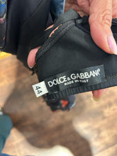 Load image into Gallery viewer, Dolce &amp; Gabbana Black and Red Silk Floral bustier back zipper Dress, AS IS-needs cleaning + minor repair, Size 44
