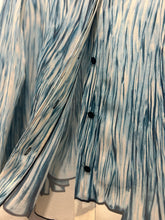 Load image into Gallery viewer, Proenza Schouler Blue &amp; Cream Silk sheer blouse Top, Size 6
