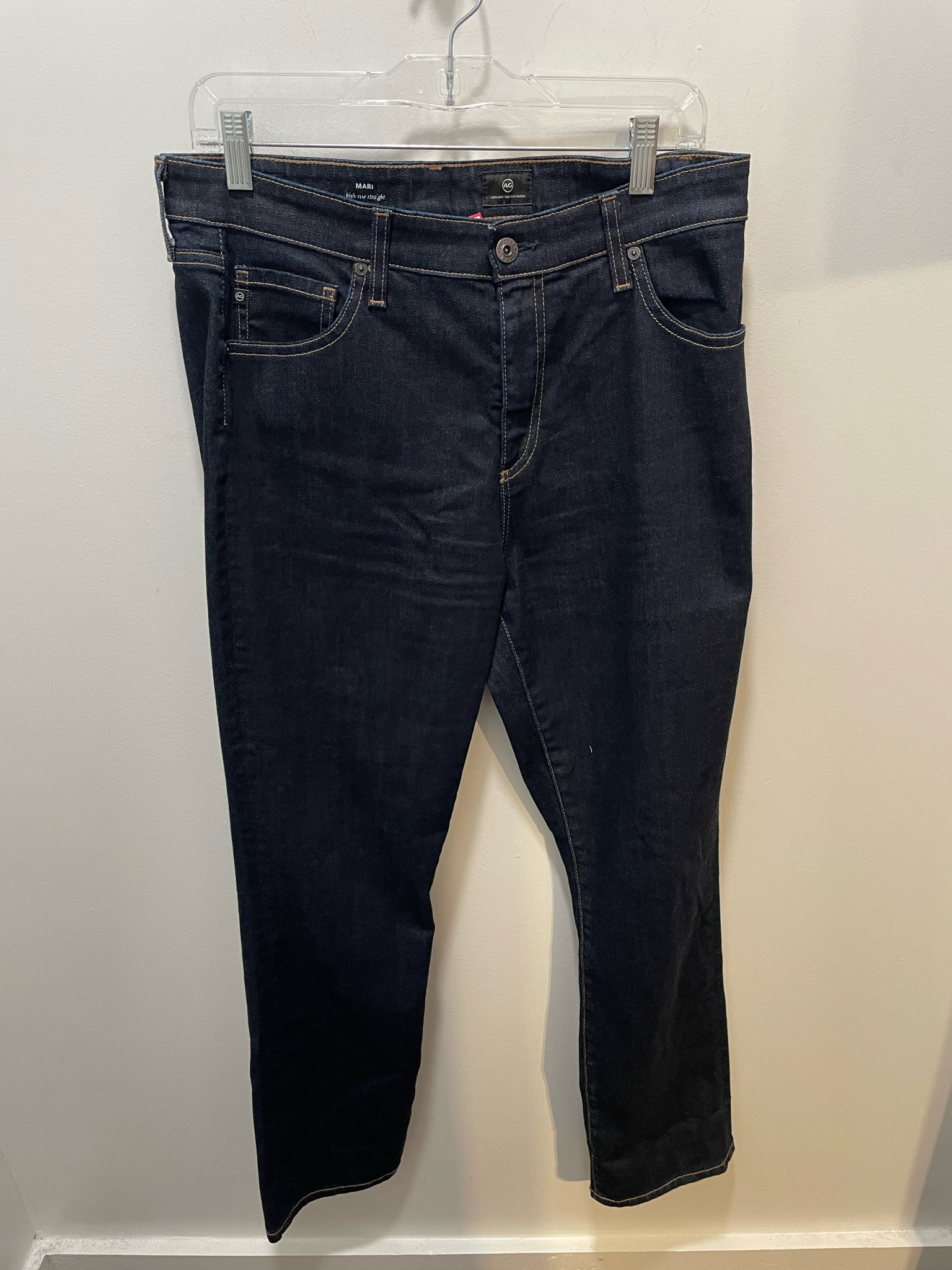 AG Navy Cotton highrise Jeans, Size 32