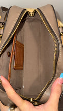 Load image into Gallery viewer, Coach Taupe genuine leather square Gold Hardware Multi strap option Purse
