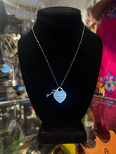 Load image into Gallery viewer, Tiffany &amp; Co Silver 925 Heart &amp; Key Pendant, on NON designer chain
