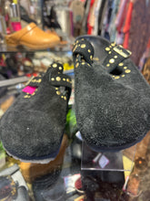 Load image into Gallery viewer, Birkenstock Black &amp; Gold Suede slides Shoe, Size 39
