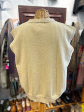 Load image into Gallery viewer, Frances Valentine Gold Wool Blend glitter Bow Tie knit Top, Size XL
