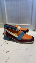 Load image into Gallery viewer, Camper red, orange, blue Leather Gently worn w/ duster Shoe, Size 37
