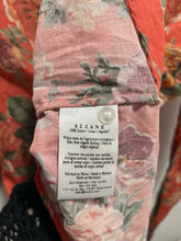 Load image into Gallery viewer, SEZANE orange &amp; green 100% cotton Floral Button up Top, Size 36
