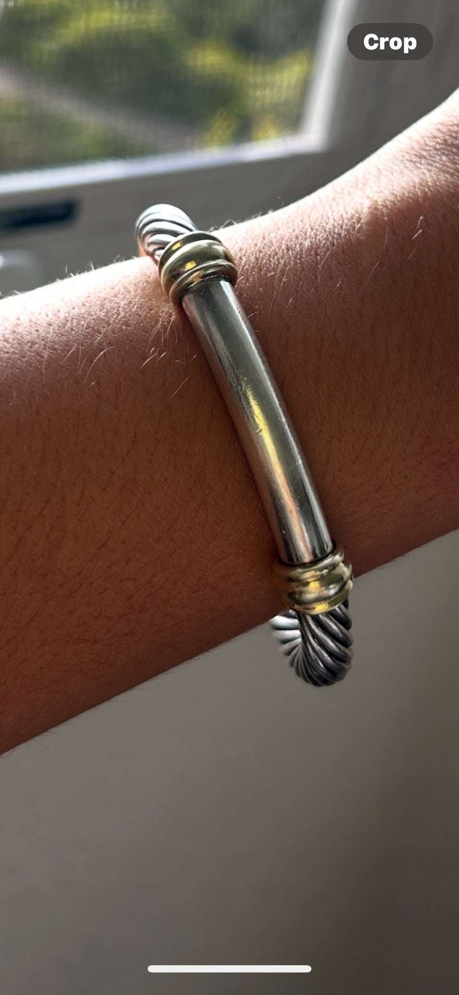 David Yurman two toned 925 & 14k Bracelet W/Clasp