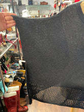 Load image into Gallery viewer, Johnny Was Black Cotton Blend Woven Tassles Poncho, Size O/S
