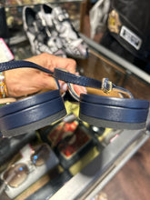 Load image into Gallery viewer, Roberto Festa indigo &amp; brown Denim point toe sling back Shoe, Size 38
