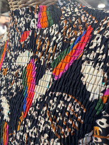 FARM Rio black & multi Viscose Leopard NWT! Dress, Size S