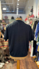 Load image into Gallery viewer, Rachel Comey Navy alpaca &amp; wool v neck Cutouts Top, Size M
