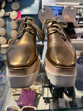 Load image into Gallery viewer, Stella McCartney Gold vegan leather platform Lace Up Shoe, Size 39
