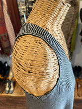 Load image into Gallery viewer, Alembika Grey and black Viscose striped Sleeveless Dress, Size 1=Small
