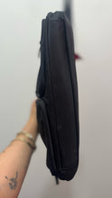 Load image into Gallery viewer, TUMI Black Nylon gold hardware Size Medium crossbody Purse

