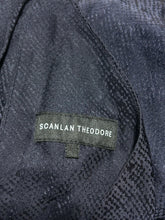 Load image into Gallery viewer, Scanlon&amp;Theodore Navy Silk chain detail Halter Top
