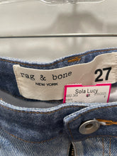 Load image into Gallery viewer, Rag &amp; Bone Blue Cotton Blend Patch patchwork skinny Jeans, Size 27
