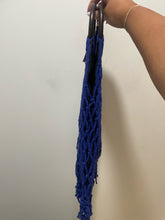 Load image into Gallery viewer, ARANAZ Indigo Crochet fringe &quot;Beachy chic&quot; Handbag
