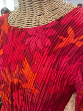 Load image into Gallery viewer, Alquema Pink and Red Polyester pleated Longsleeve Dress, Size 0=XS
