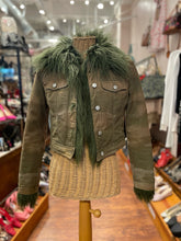 Load image into Gallery viewer, Diesel Brown &amp; Green Cotton Camo Fur Trim Jacket, Size S
