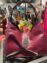 Load image into Gallery viewer, Coach Dark Red Leather Silver Hardware Purse
