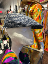 Load image into Gallery viewer, Christian Dior AS IS Blue Canvas Newsboy Hat, Vintage

