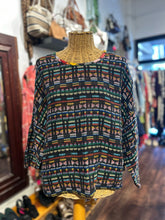 Load image into Gallery viewer, Ace &amp; Jig multi Cotton Abstract Boxy longsleeve Top, Size XL
