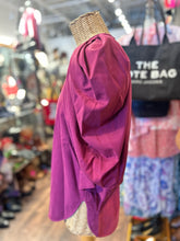 Load image into Gallery viewer, ISABEL MARANT Fuschia Lyocel ruffe sleeves Short sleeve Bow Top
