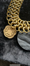 Load image into Gallery viewer, BABYLON PARIS Gently Worn gold &amp; black Metal Necklace
