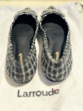 Load image into Gallery viewer, Larroude Black &amp; White Embellished flat Shoe, Size 6

