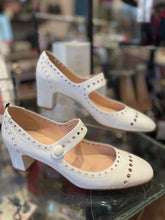 Load image into Gallery viewer, SJP White Patent Leather Mary Jane Shoe, Size 39.5, Box Included
