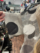 Load image into Gallery viewer, Moonlight gray &amp; black sheer Circles Flowy Top, Size S
