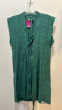 Load image into Gallery viewer, ISABEL MARANT leaf green viscose/cotton pintucked Slip included Dress, Size 38
