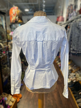 Load image into Gallery viewer, Veronica Beard White Cotton Longsleeve Asymmetrical longsleeve Top, Size S/M
